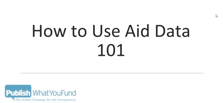 Spletni seminar How To Use Open Aid Data 101
