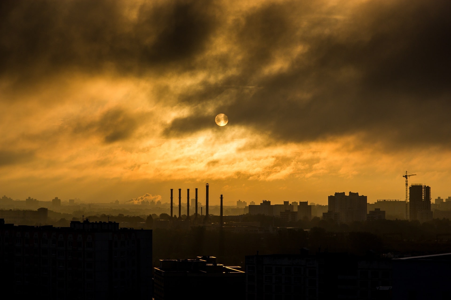 Industrijski dimniki. Vir: Pixabay