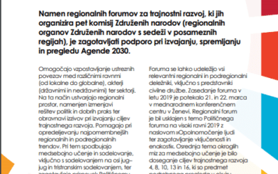 Regionalni forumi za trajnostni razvoj