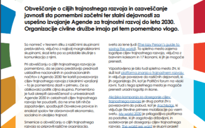 Obveščanje o ciljih trajnostnega razvoja