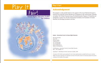 Play it Fair! A Human Rights Education Toolkit for Children