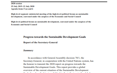 Progress towards the Sustainable Development Goals: Report of the Secretary-General