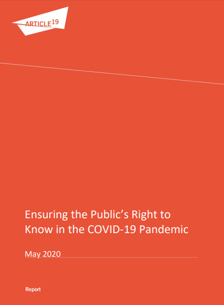 Ensuring the Public’s Right to Know in the COVID-19 Pandemic