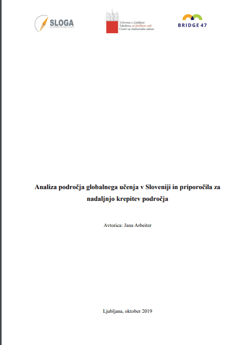 Analiza področja globalnega učenja v Sloveniji in priporočila za nadaljnjo krepitev področja