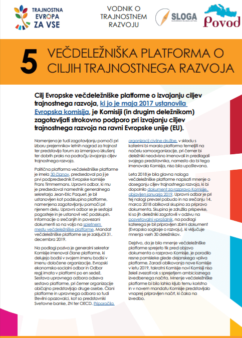 Večdeležniška platforma o ciljih trajnostnega razvoja