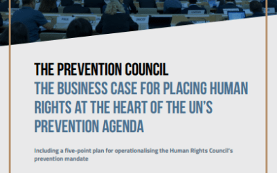 The Prevention Council: The business case for placing human rights at the heart of the UN’s prevention agenda