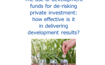 The use of development funds for de-risking private investment: how effective is it in delivering development results?