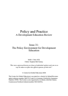 The Policy Environment for Development Education
