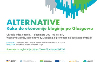 Okrogla miza, 7. decembra: Kako do ekonomije blaginje po Glasgowu