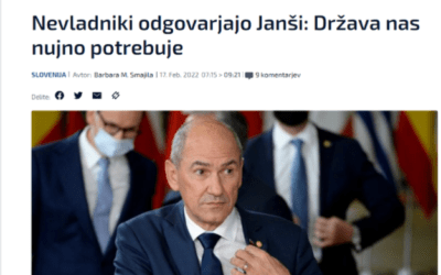 Nevladne organizacije odgovarjajo Janši: Država nas nujno potrebuje