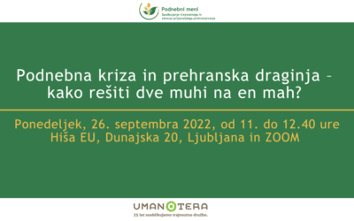 Okrogla miza: Podnebna kriza in prehranska draginja