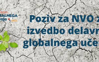 TGU 2022: Poziv za NVO za izvedbo delavnic globalnega učenja