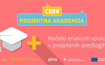 CERV točka vabi na delavnico »Načelo enakosti spolov v projektnih predlogih«