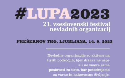 Objavljamo program za vseslovenski festival nevladnih organizacij LUPA 2023