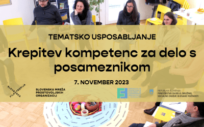 Krepitev kompetenc pri prostovoljskem delu s posameznikom