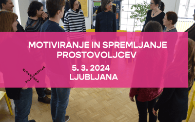 Motiviranje in spremljanje prostovoljcev