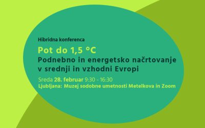 Mednarodna konferenca: “Pot do 1,5 °C”