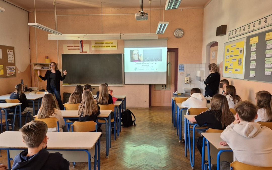 Delavnice o onesnaženosti zraka na osnovnih šolah po Sloveniji
