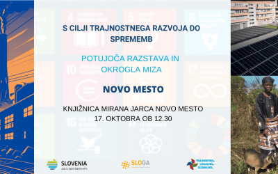 Vabilo na okroglo mizo in otvoritev razstave “S cilji trajnostnega razvoja do sprememb” – NOVO MESTO