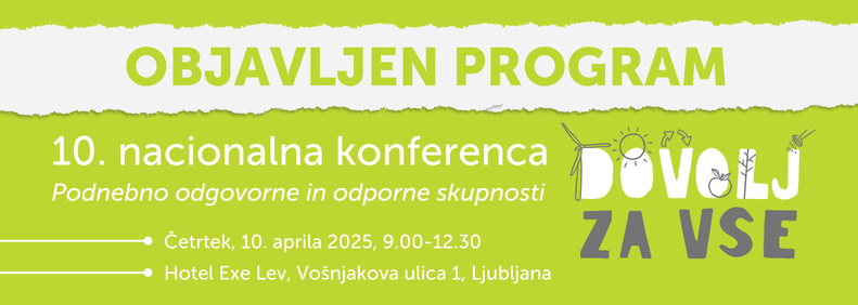 10. nacionalna konferenca Dovolj za vse: Podnebno odgovorne in odporne skupnosti