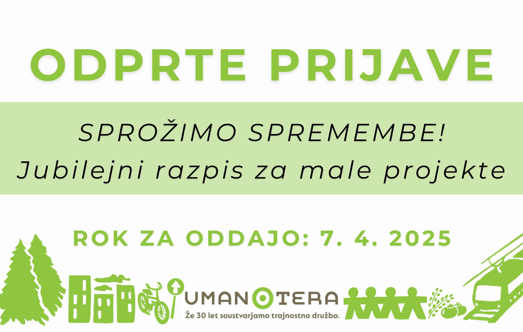 Odprte prijave na razpis za male projekte: Sprožimo spremembe!