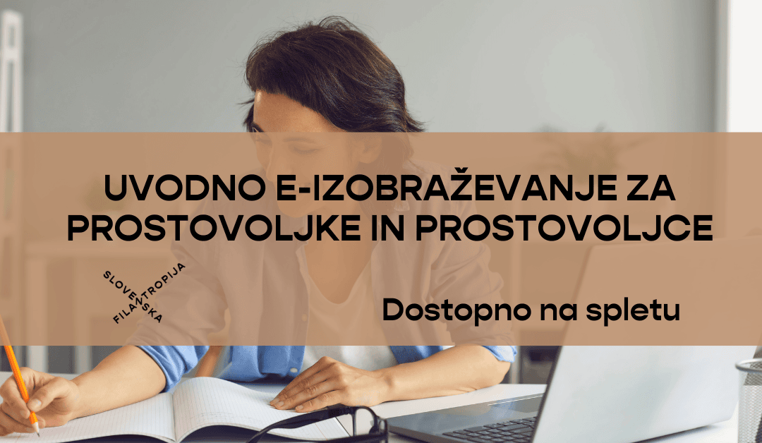 Na voljo e-izobraževanje za prostovoljce