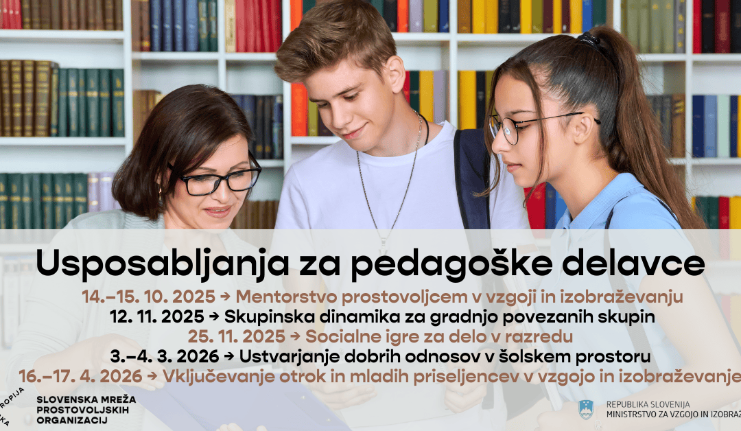 Slovenska filantropija z novimi usposabljanji za učitelje in svetovalce