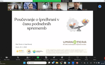 Usposabljanje »Poučevanje o (pre)hrani v času podnebnih sprememb«