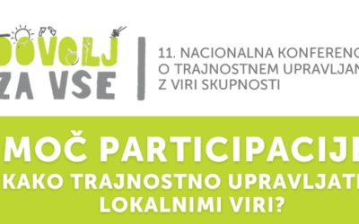 Vabilo na 11. nacionalno konferenco Dovolj za vse: Moč participacije (sreda, 9. september 2026)